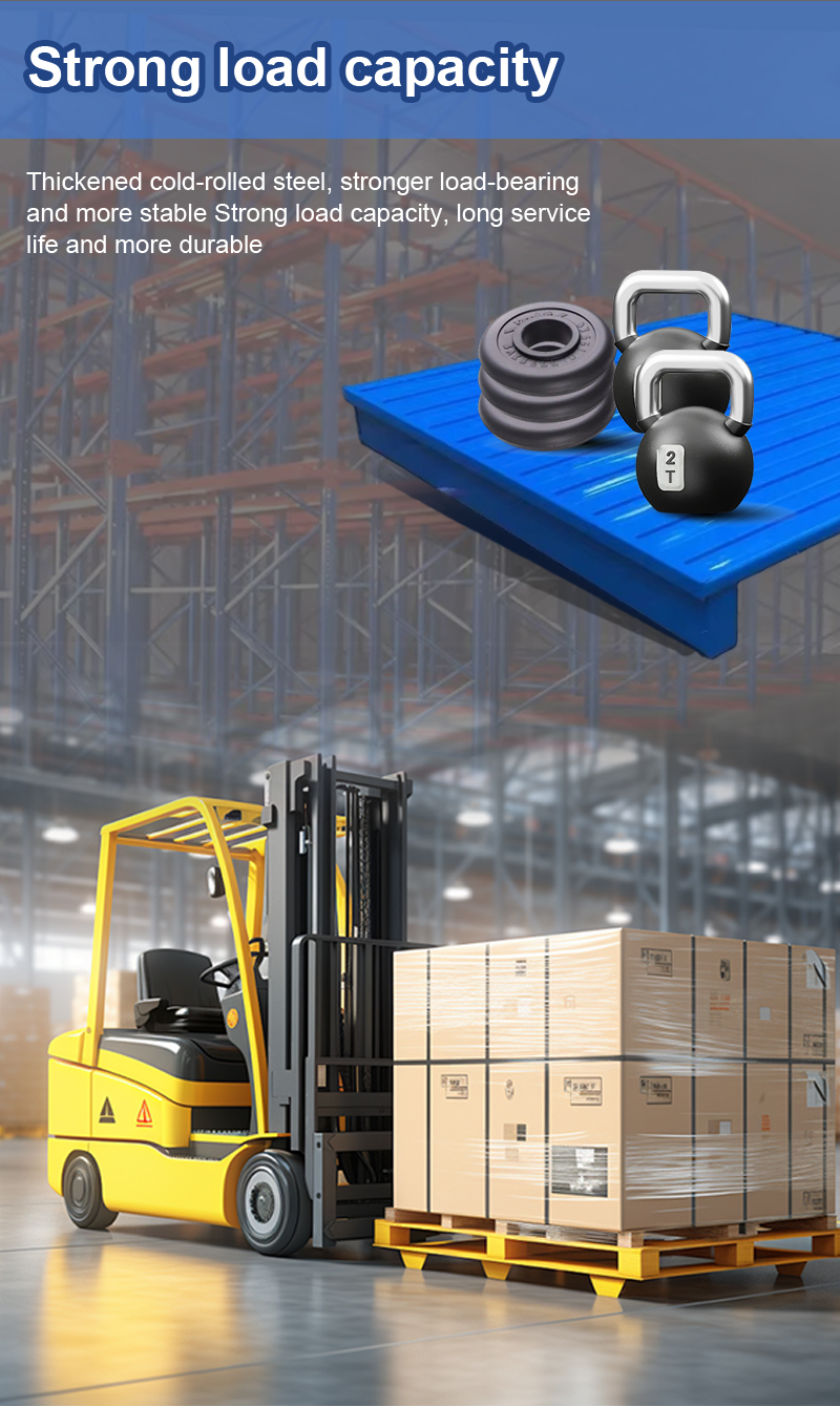 Custom Heavy-Duty Steel Pallets with High-Performance Galvanized Surface, Stackable for Warehouse Storage of Goods and Storage Equipment