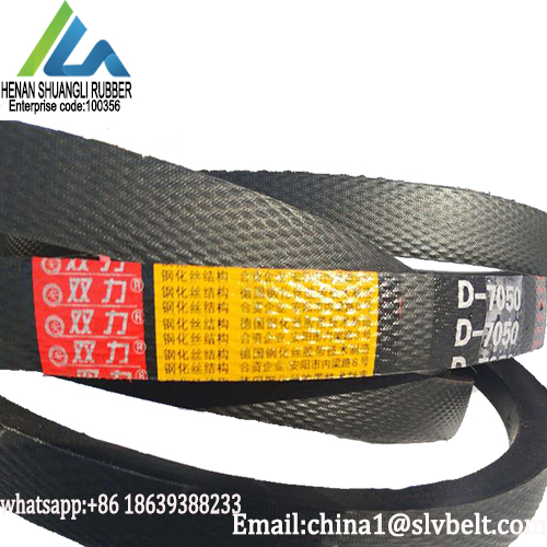 Abrasion Resistance Triangle V Belt Rubber Type D Top Width 32mm Depth 19mm
