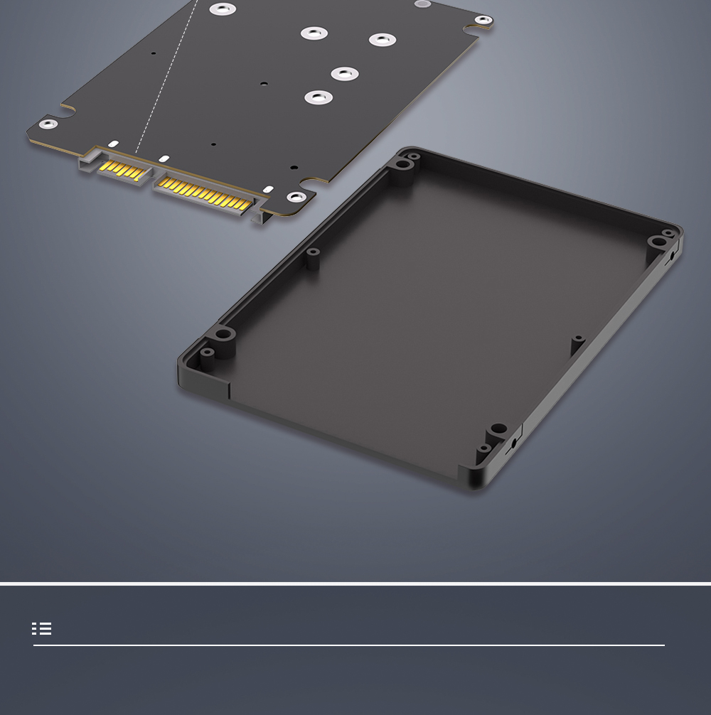 M.2 SATA to 2.5 Inch SSD Adapter for NGFF Key B M SATA SSDs