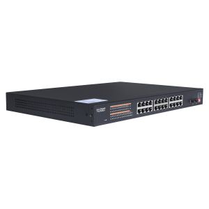 Quality IEEE 802.3af Gigabit PoE Enabled Switch 24x10/100/1000 Base-TX + 2 X Gigabit SFP for sale