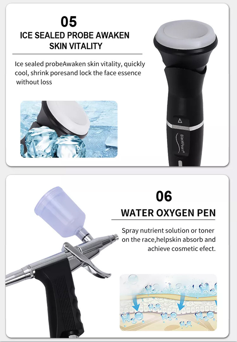 Smart Management Oxygen Facial Device Home Commercial Skin Tightening Black Pearl