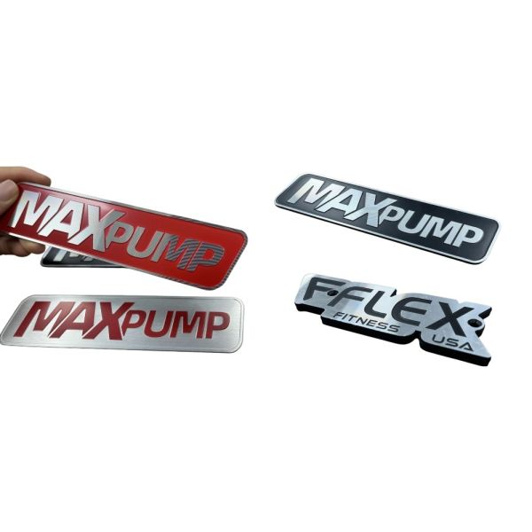 Custom 3D Embossed Metal Nameplates with Industrial-Grade Performance and Custom Size and Shape for Branding