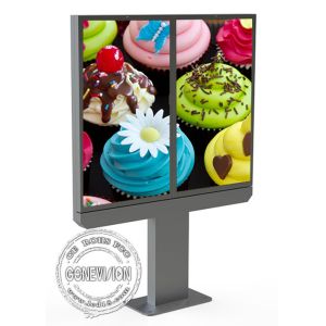 Quality 55&quot; Dual Screen AIO LCD Wayfinding Digital Signage Totem for sale