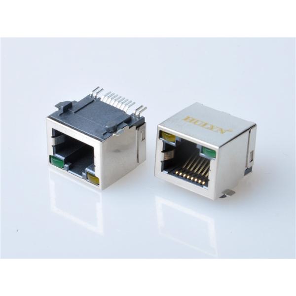 HULYN Very low profile, Shielded RJ45 Modular Jack, Through Hole Type, SMD,with LEDs，