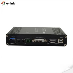 Quality DVI KVM Fiber Optic Extender 1080P USB RS232 Audio GPIO Long-Distance Transmission for sale