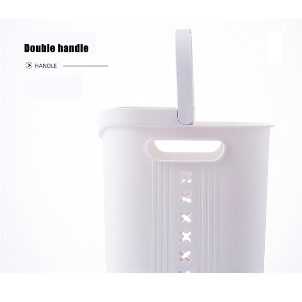 Magnetic PP PE Tall Plastic Laundry Hamper Space Saving Washing Basket
