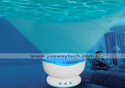 Quality Ocean Sea Wave LED Projector MP3 Speaker USB Lamp for sale