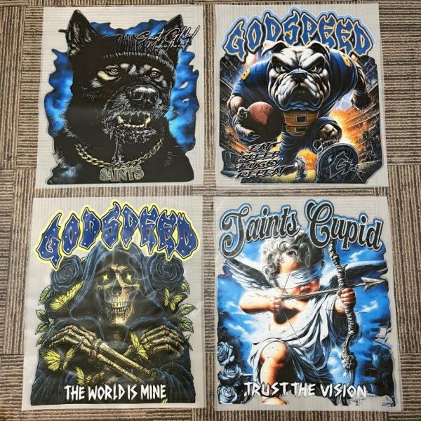 Wholesale Custom Kobe Bryant 24 High Stretch Machine Washable Customizable Designs DTF Transfers Heat Transfer Stickers