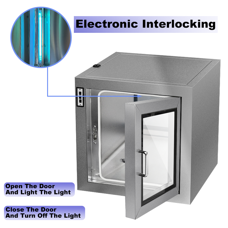 Customizable Cleanroom Stainless Steel Pass Through Cabinet Pharma laminar Flow Pass Thru Box