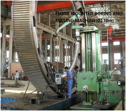 Diameter 100mm to 16000mm Spur Ring Gear Rotary Kiln Gear Ring For Ball Mill