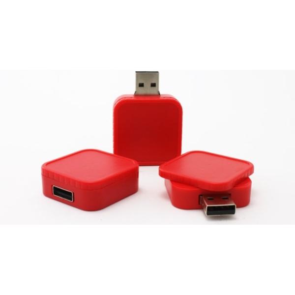 Square Swivel 2GB Plastic USB Flash Drive Micro USB 2.0 / 3.0