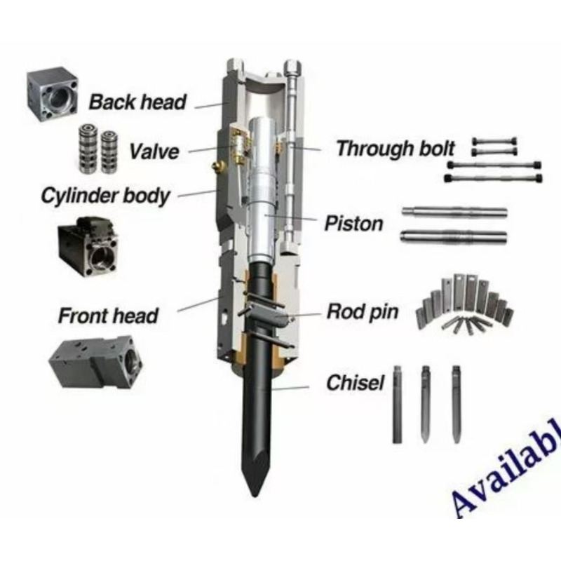 20CrMo Hydraulic Breaking Hammer Customized SB40 Breaker 68mm For 4 - 7 Tons Excavator