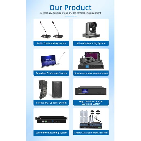 HUAIN Table Top Digital Audio Basic Wired Gooseneck Congress Chairman Microphone Unit