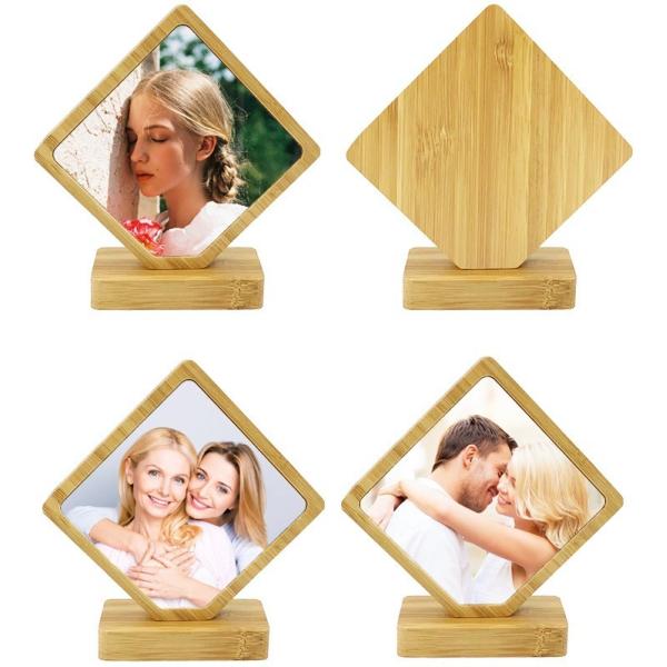 Modern Bamboo Wood Sublimation Photo Frame Tabletop Display Family Keepsake Couple Gift DIY Memorial Photo Frame