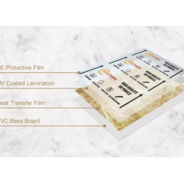 Weatherproof Modern PVC Marble Sheets Decorative Marble PVC Wall Panels