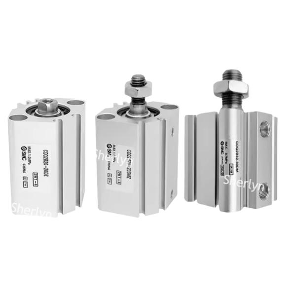 SMC CQ2A12-5D CQ2 Standard Cylinder, 12 mm Cylinder Bore, 5 mm L Stroke, Double Acting Cylinder Action, Tapped Both Ends Mounting