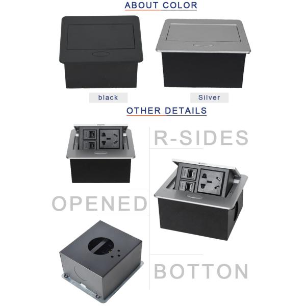 Smart office hidden pop up desktop socket with universal power outlets