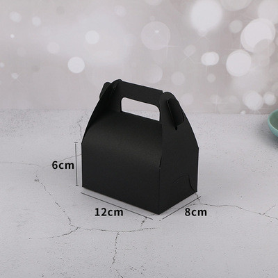 Embossing Glossy Lamination Dessert Takeaway Boxes Handle Birthday Cheese Cake Box