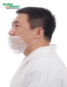 Quality Breathable Polypropylene Nonwoven Double Elastic Disposable Beard Cover 10G/M2 for sale