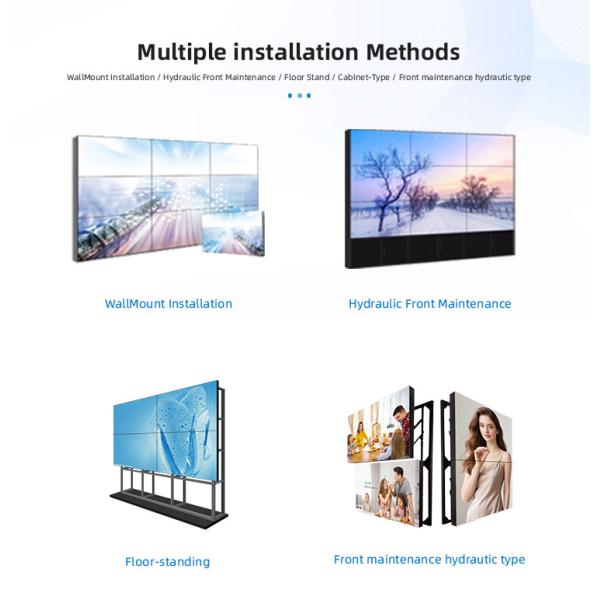 HD 46'' 49'' 55'' LCD Display Panel Seamless LCD Splicing Screen Large Advertising Player for Conference Monitoring Security