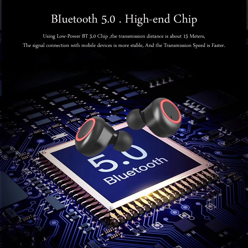 Hot Sell Sport Stereo Music Handsfree Tws True Wireless Bluetooth Earbuds Headphone Earphone