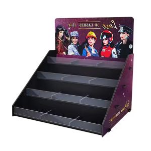 Large Cardboard Counter Display Stands Cosmetic Makeup Eyelash Retail Display