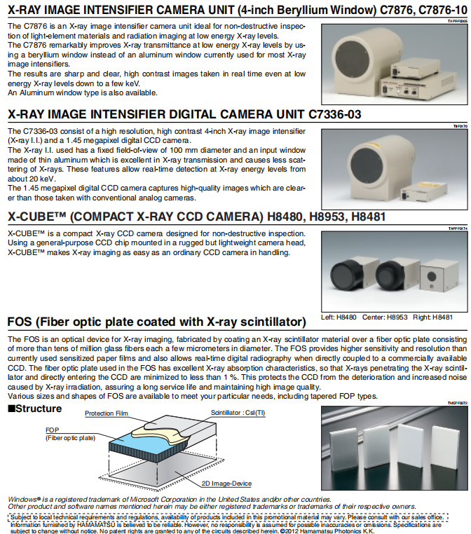 Hamamatsu X Ray Source Designed for X Ray CT and In Line Inspection Applications