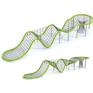 Outdoor Combination Wire Rope Playground Climbing Net Anti UV