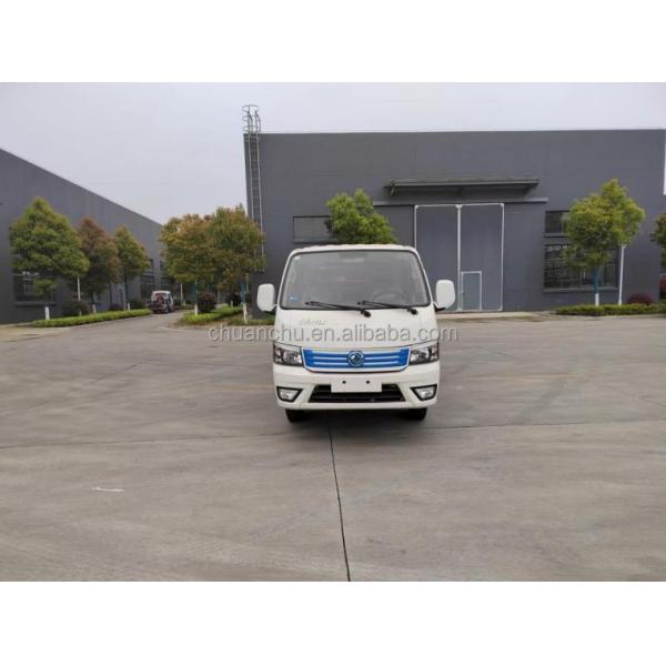Electric waste management truck front view