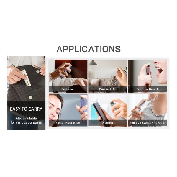 5ml Empty Luxury Fine Mist Cologne Travel Leather Bottom Refillable Perfume Bottle Atomizer