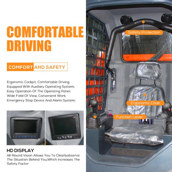 Free Shipping Mini Skid Steer Loader Cheap Wheel Loader CE EPA Engine Compact Skid Steer Diesel Loaders