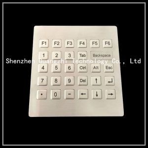 China 29 Keys USB 5x6 Matrix Stainless Steel Metal Keypad on sale