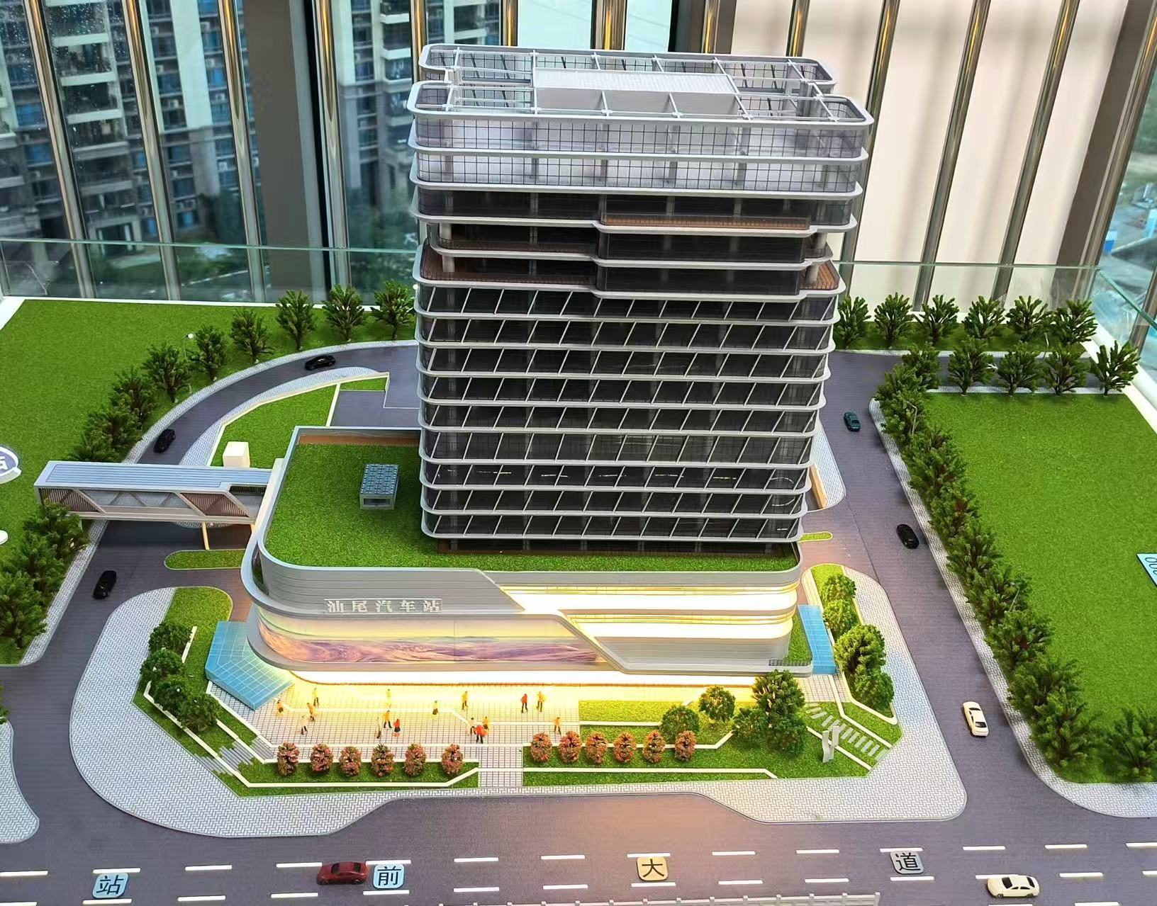 Contemporary Office Building Scale Model 1:100 Landscape Design Model