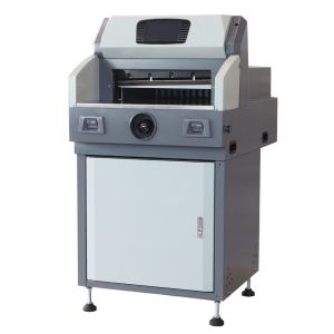 Quality Program Control Electric Automatic Paper Cutting Machine 460mm Cutting Width for sale