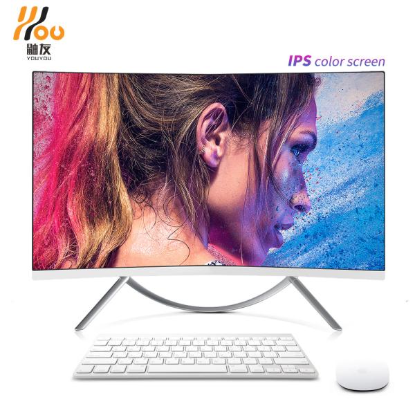 RAM 4GB SDD 120GB I3 3120 Curved Desktop Computer 27 Inch With Camera