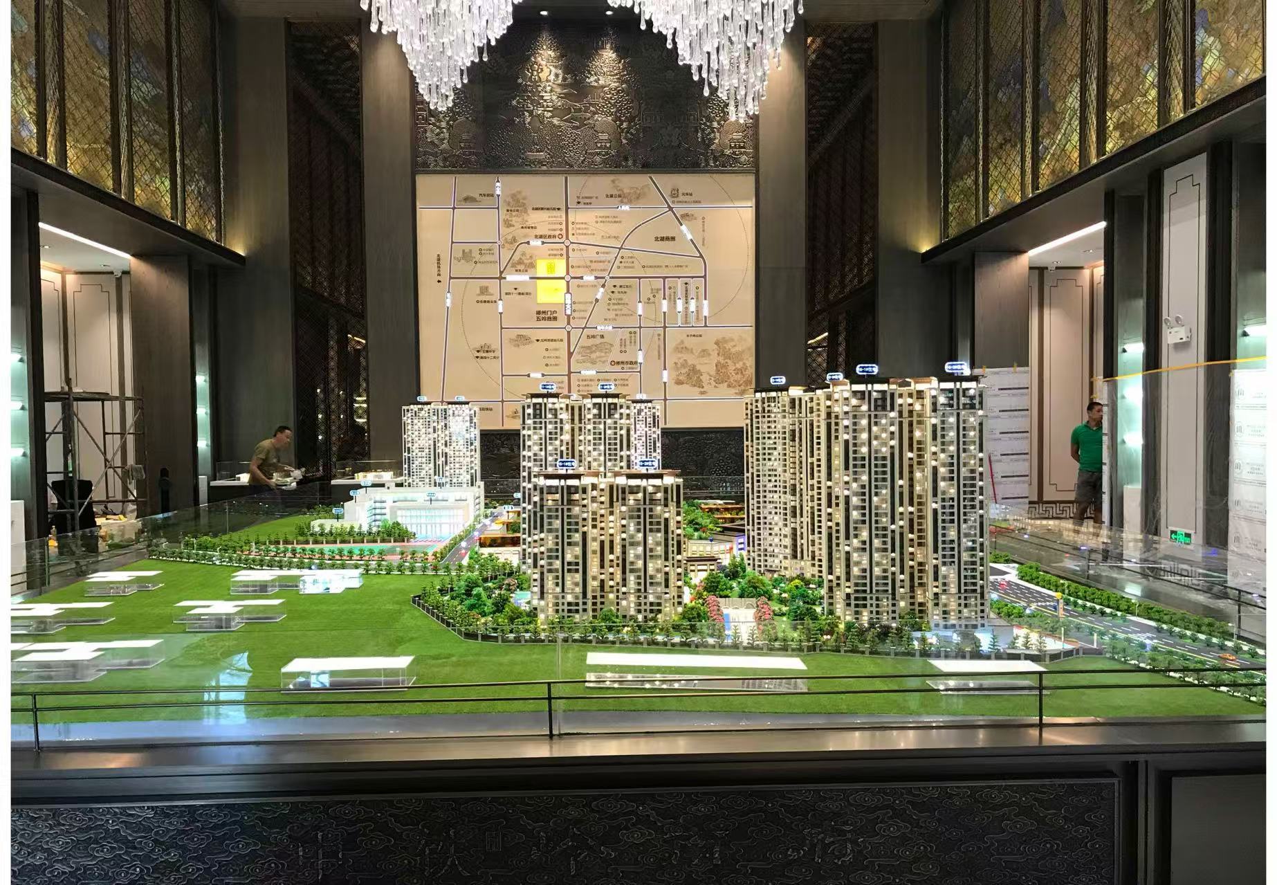 Modern Architectural Model Office Building Scale Model 1:100 Accurate