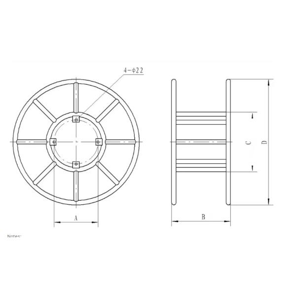 Electric Wire Rope Reel Stand GSP Series Reels Reel For Cabling System