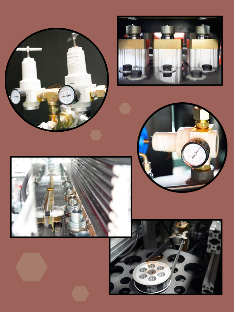 Eceng Q4500 Dia 105mm PET Bottle Making Machine 3 Cavity