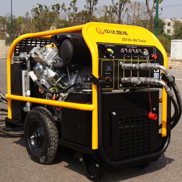 Quality Double Circuit 20GPM Gasoline Hydraulic Power Unit Electrical Control Aseismic for sale