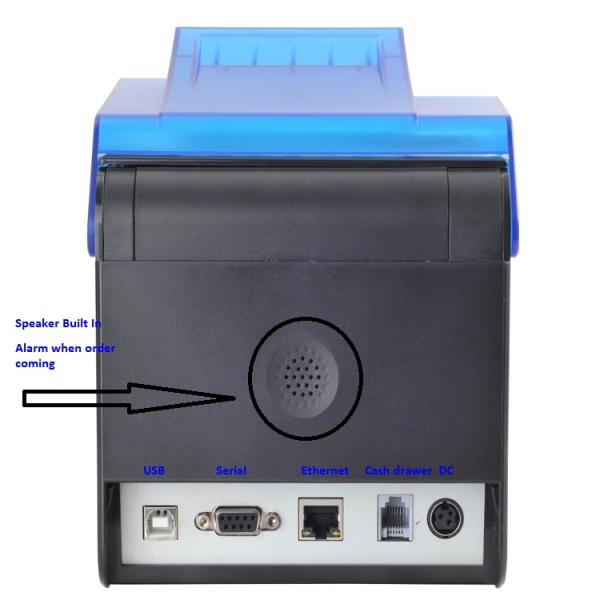 300mm/S Kitchen Receipt Printer 80mm Thermal Ticket Printer Oilproof