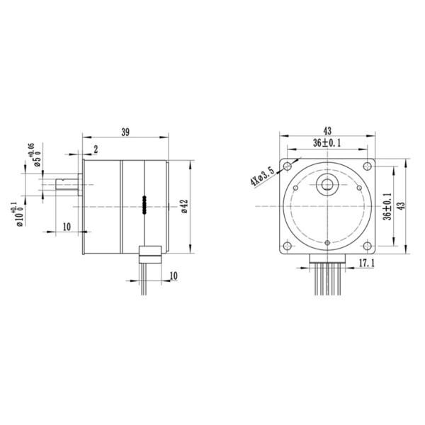 42mm Geared Stepper Motor Geared DC Motor 7.5° For Welding Machine And Digital Electronics
