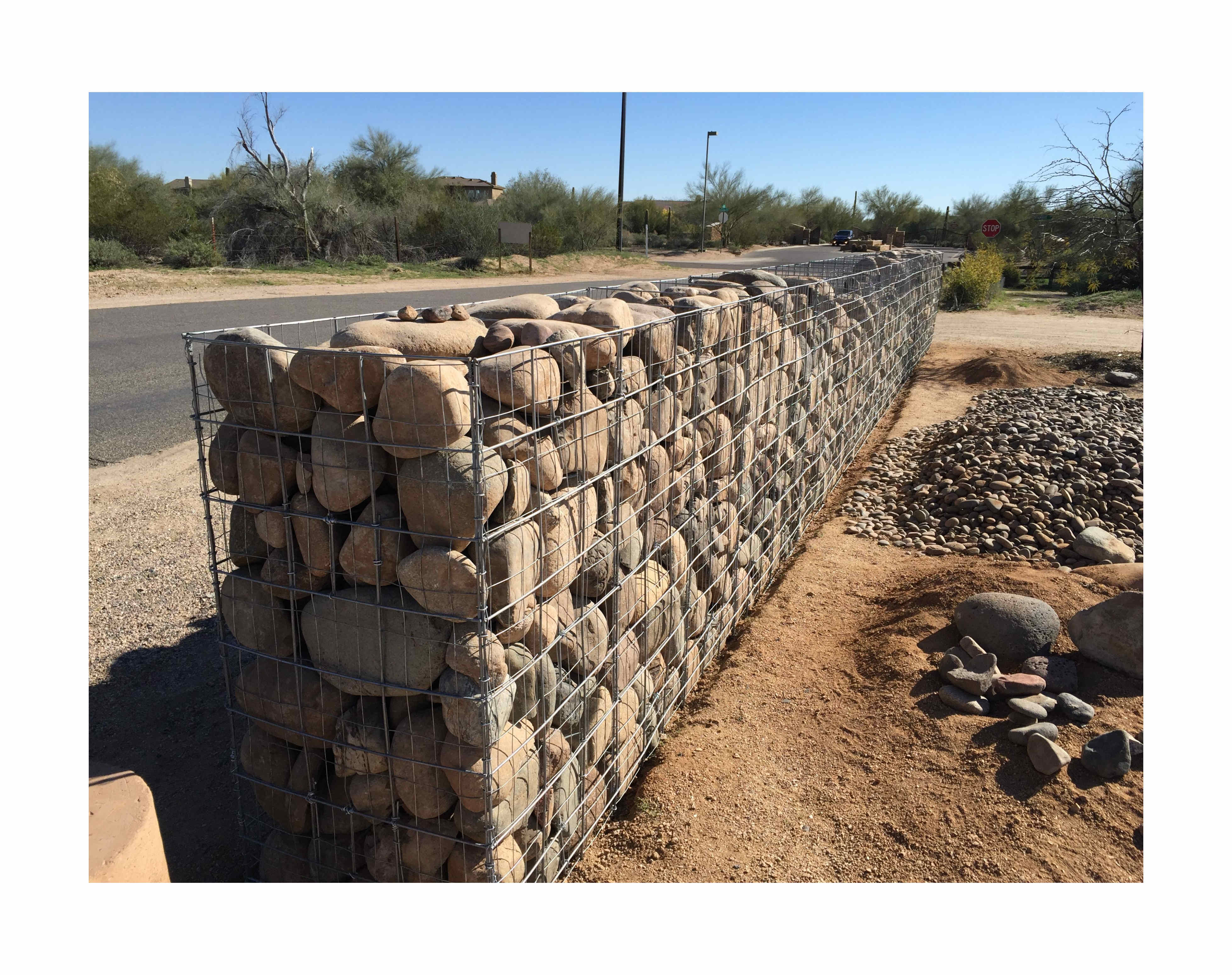 Gabion Fence installation example