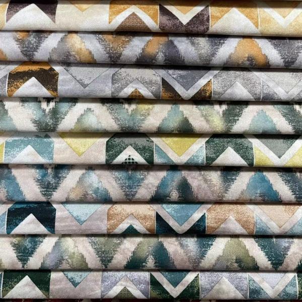 Knitted Digital Print Fabric White Holland Velvet 100% Polyester Fabric For Sofa Textile