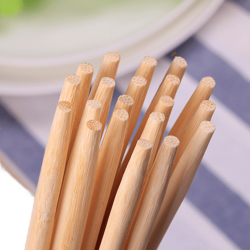 OPP Packing Bamboo Round Disposable Chopstick Custom Natural Color Material Type 100% Natural Moso Bamboo