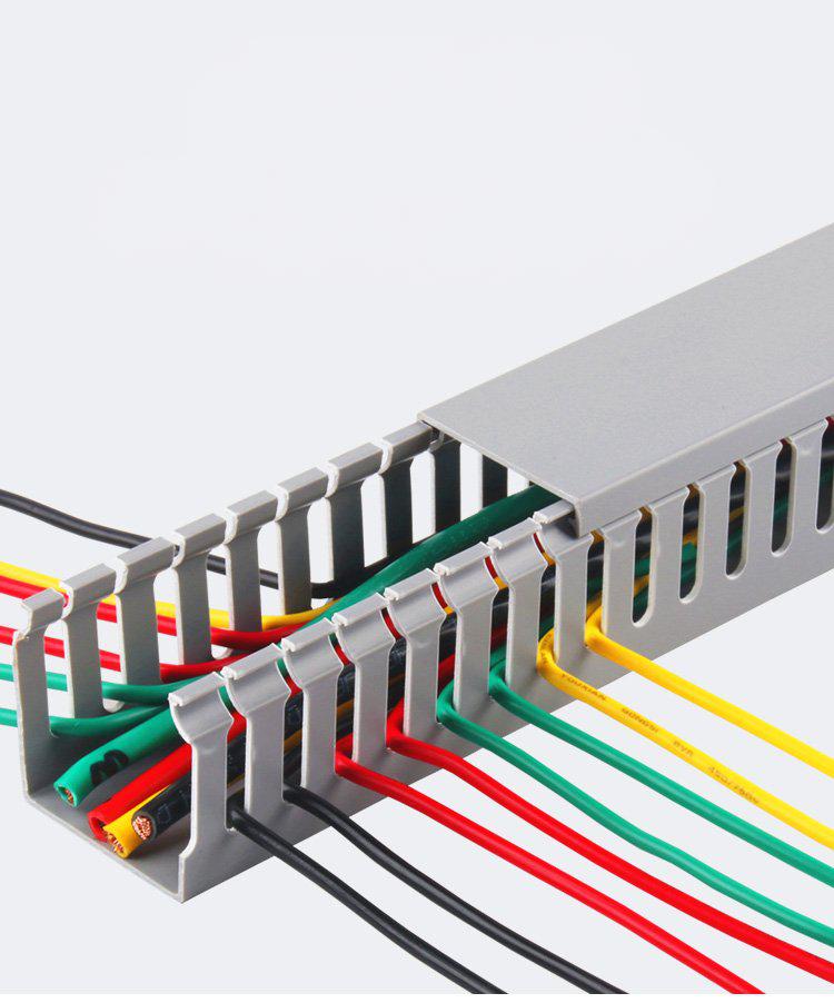 China Shenzhen HYPET PVC High-speed Four Stations Cable Channel Making Machine/ PVC Wiring Duct Trunking Extrusion Production Line
