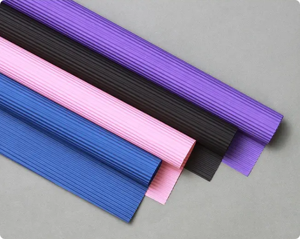 Assorted Color Florist Stripe Paper Rolls Soft Stripe Craft Paper For Flower Wrapping Gift Packaging