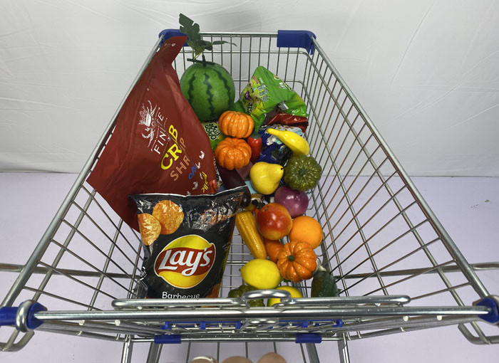 German Style 100L Supermarket Trolley Grocery Cart Lightweight Shopping Trolley