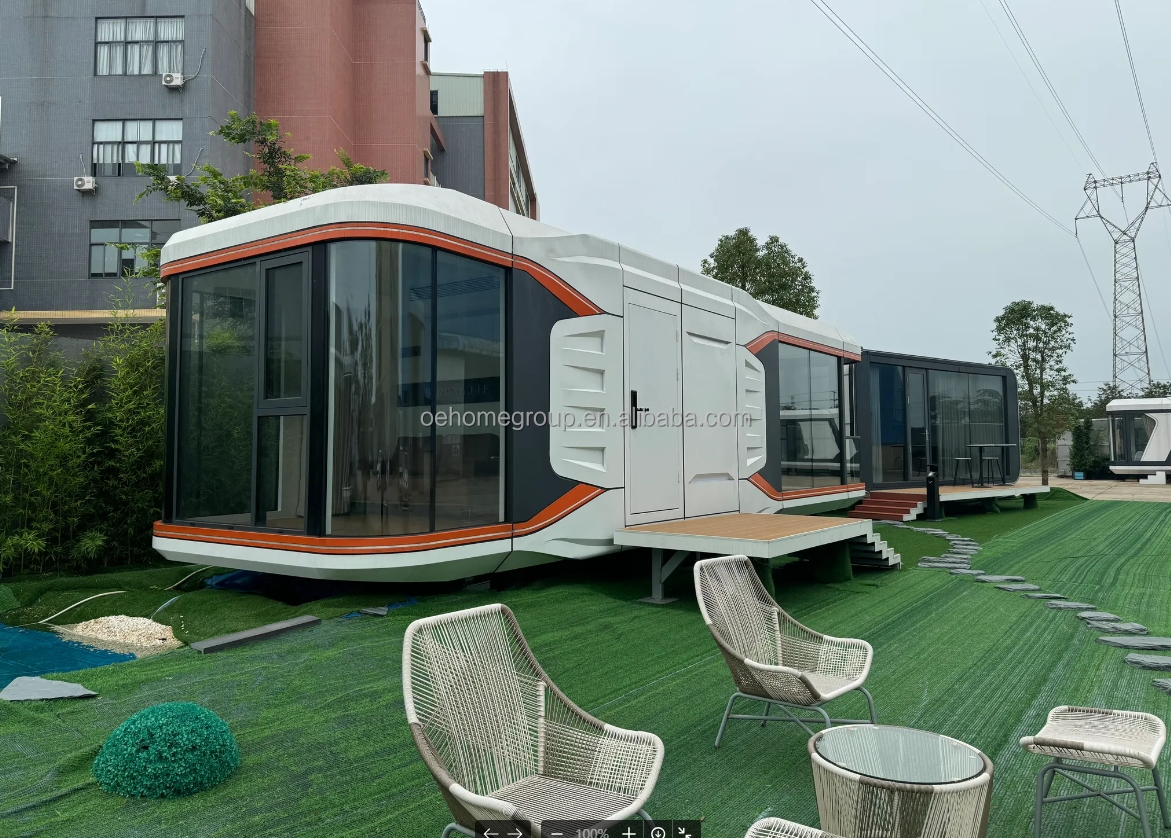Spain Hotel Space Capsule House 5 Star Steel Buildings Space Capsule Container Houses Commercial House Space Capsule