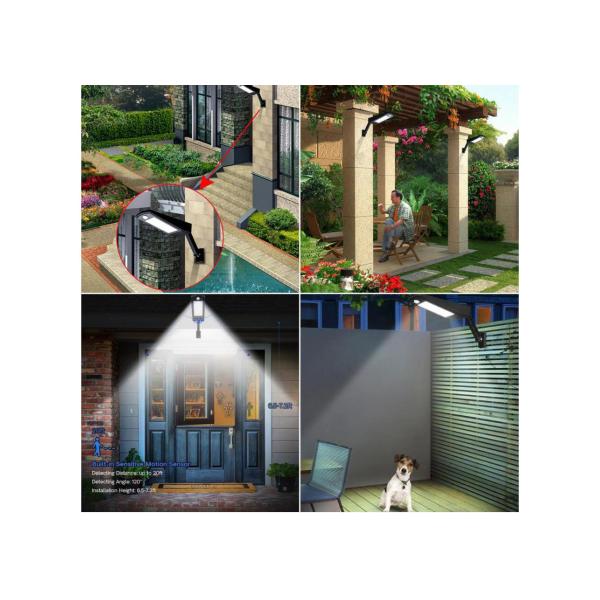 60Watt Aluminium PC 64pcs LED Solar Powered Street Lights
