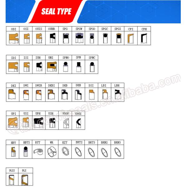 GSJ HBY Hydraulic Buffer Ring PTFE Rubber Brown 3 Months Warranty